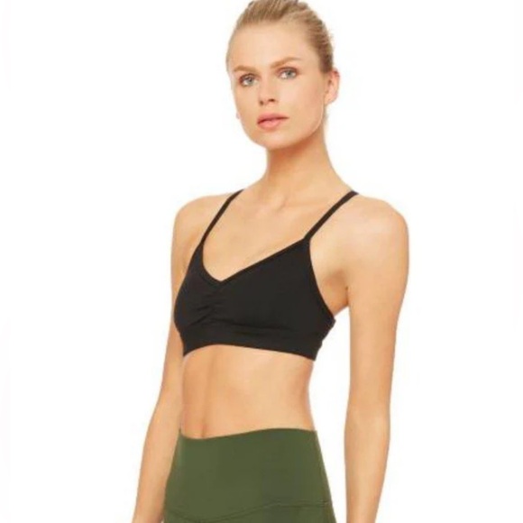 ALO Sunny Strappy Bra Black Sz XS - Picture 2 of 8